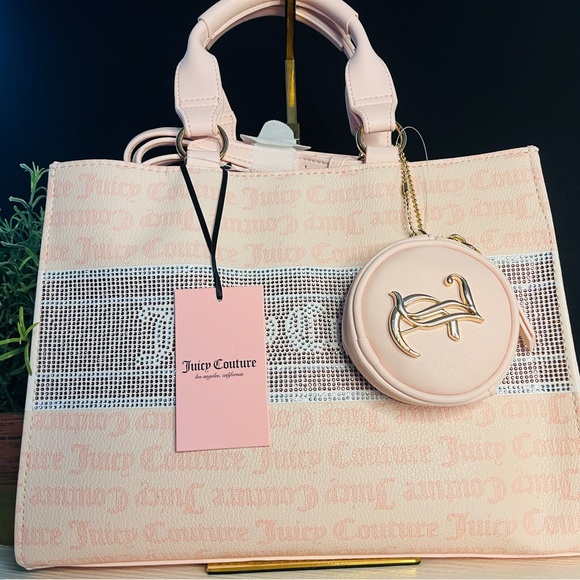 Juicy Couture Handbags - Juicy Couture Powder Blush Tote Crossbody Bag w Coin Purse NWT